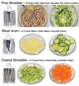 4 in 1 Rotary Drum Vegetable Grater & Slicer